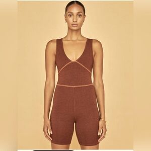 Sundry V-Neck Athletic Romper.